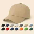Casual Cotton Baseball Cap - Men's Adjustable, Breathable, Classic Style - Beige