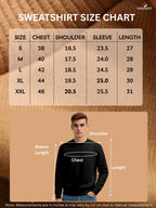 Men’s Sweatshirt Combo (White, Grey & Black) – Cotton Blend, Crew Neck, Regular Fit - Black Grey White