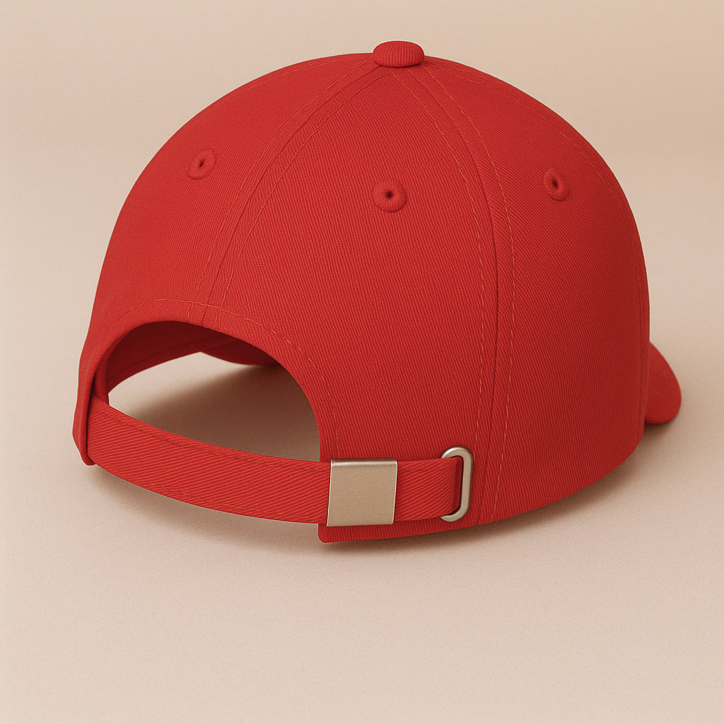 Casual Cotton Baseball Cap - Men's Adjustable, Breathable, Classic Style - Red