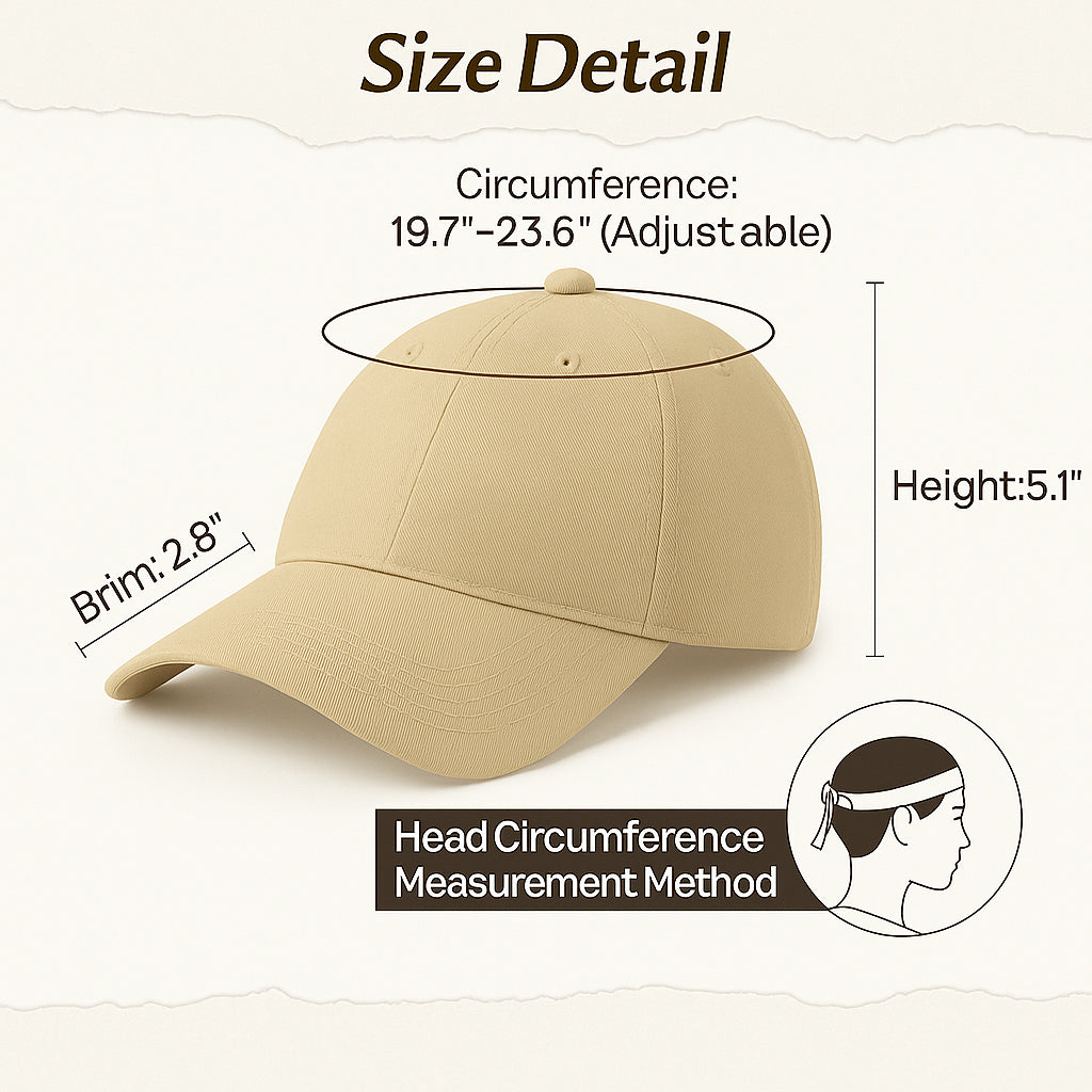 Cotton Baseball Cap - Pack of 5 For Men - Beige, Navy, Red, White, Olive