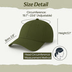 Men'sBaseball Cap Pack of 2 - Lightweight Adjustable Cotton Hats (Beige Olive)