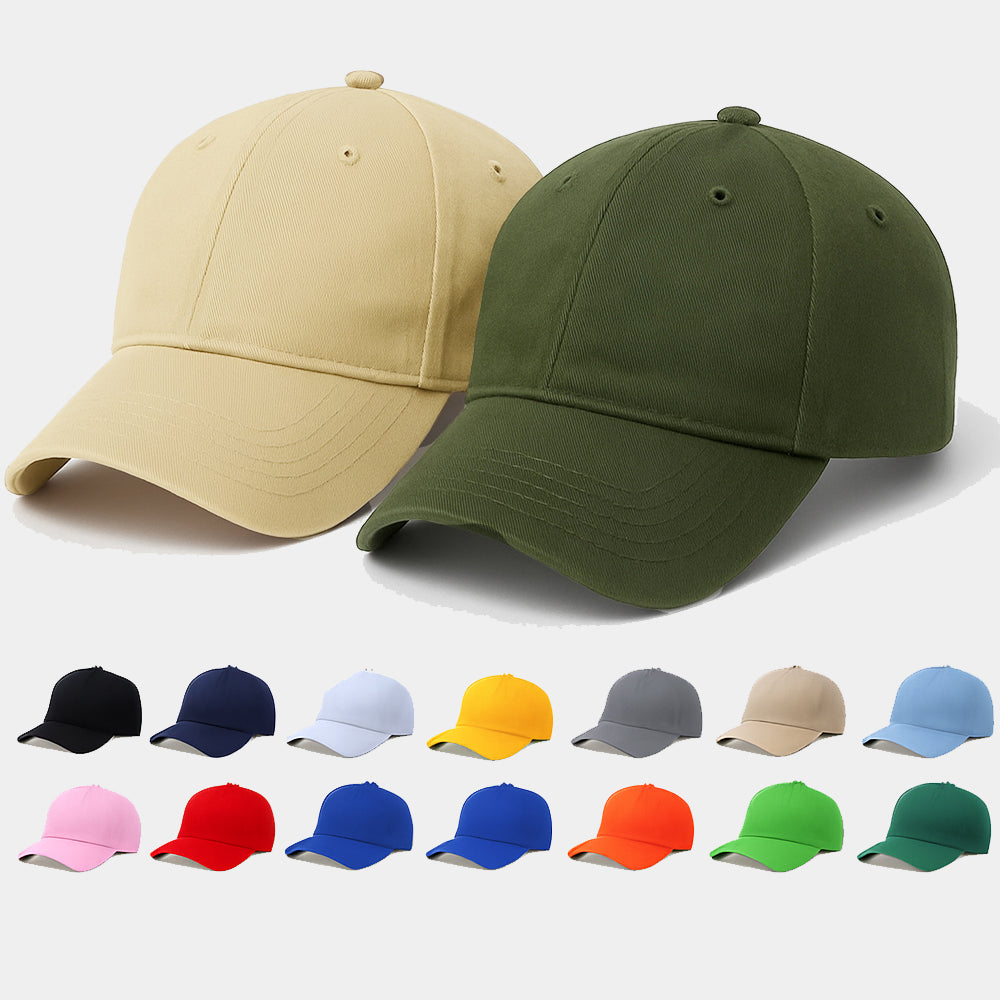 Men'sBaseball Cap Pack of 2 - Lightweight Adjustable Cotton Hats (Beige Olive)