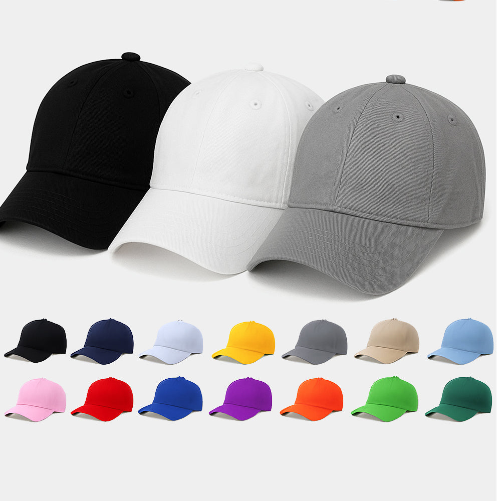 Baseball Cap Casual Cotton 3-Pack - Men'sAdjustable Headwear (Black White Grey)