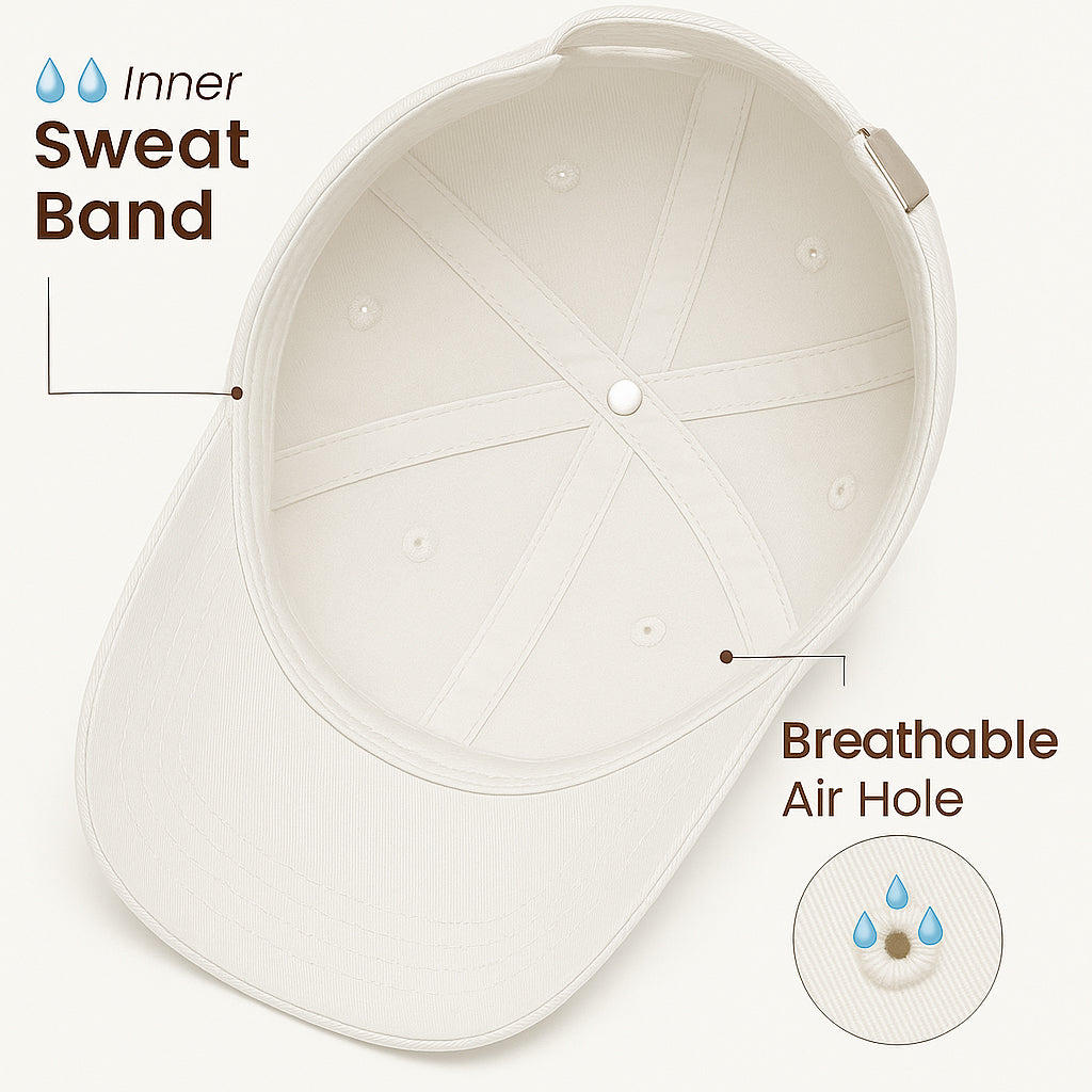 Cotton Baseball Cap - Pack of 5 For Men - Grey, Black, White, Pink, Olive