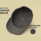 Men's Baseball Cap Pack of 2 - Lightweight Adjustable Cotton Hats - Navy, Grey