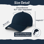 Men'sBaseball Cap Pack of 2 - Lightweight Adjustable Cotton Hats (Navy Red)