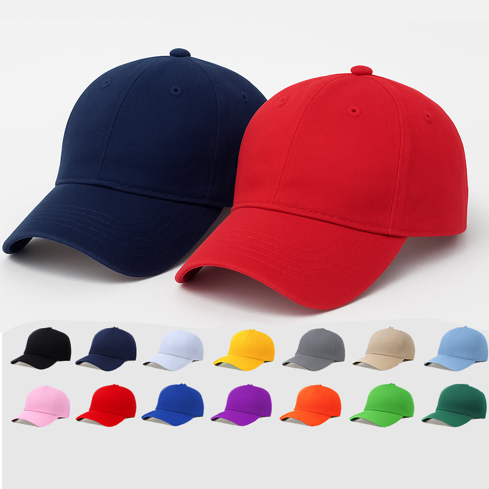 Men'sBaseball Cap Pack of 2 - Lightweight Adjustable Cotton Hats (Navy Red)