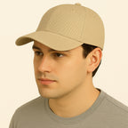 Men'sBaseball Cap Pack of 2 - Lightweight Adjustable Cotton Hats (Pink Beige)