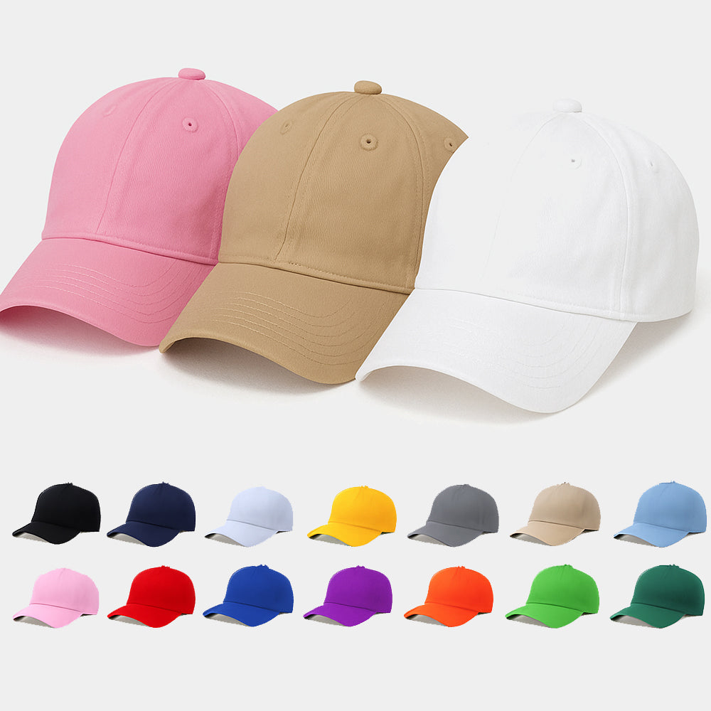 Baseball Cap Casual Cotton 3-Pack - Men'sAdjustable Headwear (Pink Beige White)