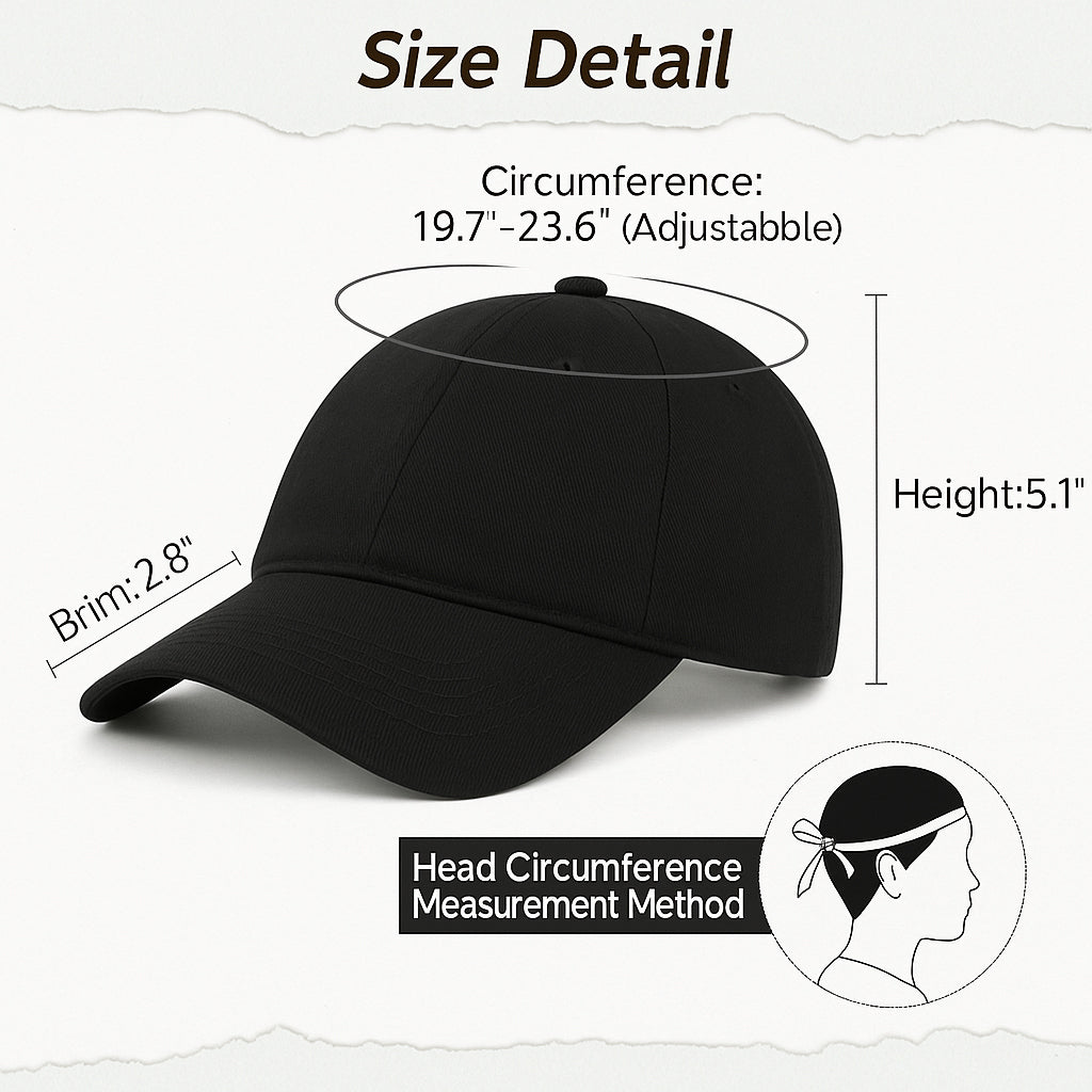 Men'sBaseball Cap Pack of 2 - Lightweight Adjustable Cotton Hats (Red Black)