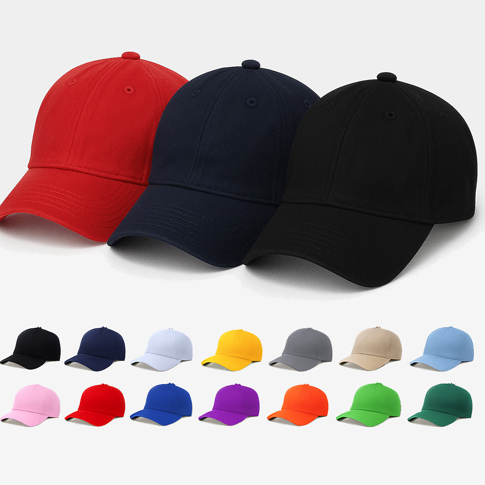 Baseball Cap Casual Cotton 3-Pack - Men'sAdjustable Headwear (Red Navy Black)