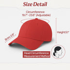 Baseball Cap Casual Cotton 3-Pack - Men'sAdjustable Headwear (Red Navy Black)