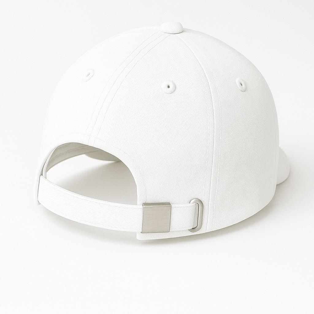 Casual Cotton Baseball Cap - Men's Adjustable, Breathable, Classic Style - White