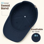 Baseball Cap Casual Cotton 3-Pack - Men'sAdjustable Headwear (White Navy Red)