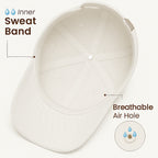 Men'sBaseball Cap Pack of 2 - Lightweight Adjustable Cotton Hats (White Pink)