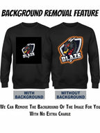 Custom Sweatshirt for Unisex with Design Your Photo, Text, Company Name, Logo