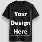 Mens Personalized Round Neck T-Shirt with Design Your Photo, Text, Company Name, Logo