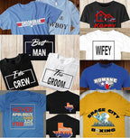 Mens Personalized Round Neck T-Shirt with Design Your Photo, Text, Company Name, Logo