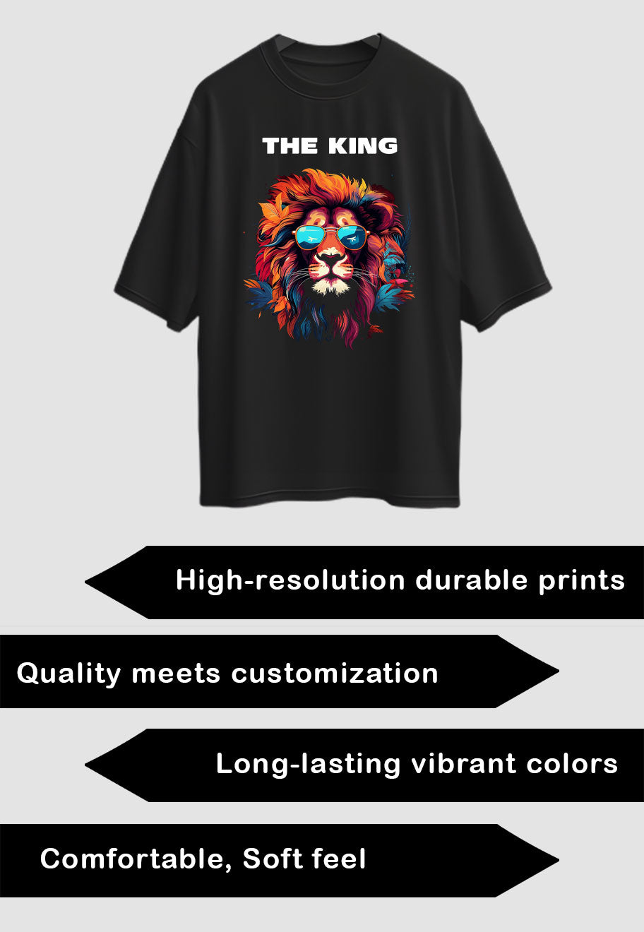 Custom Oversized T-Shirt for Unisex with Design Your Photo, Text, Company Name, Logo