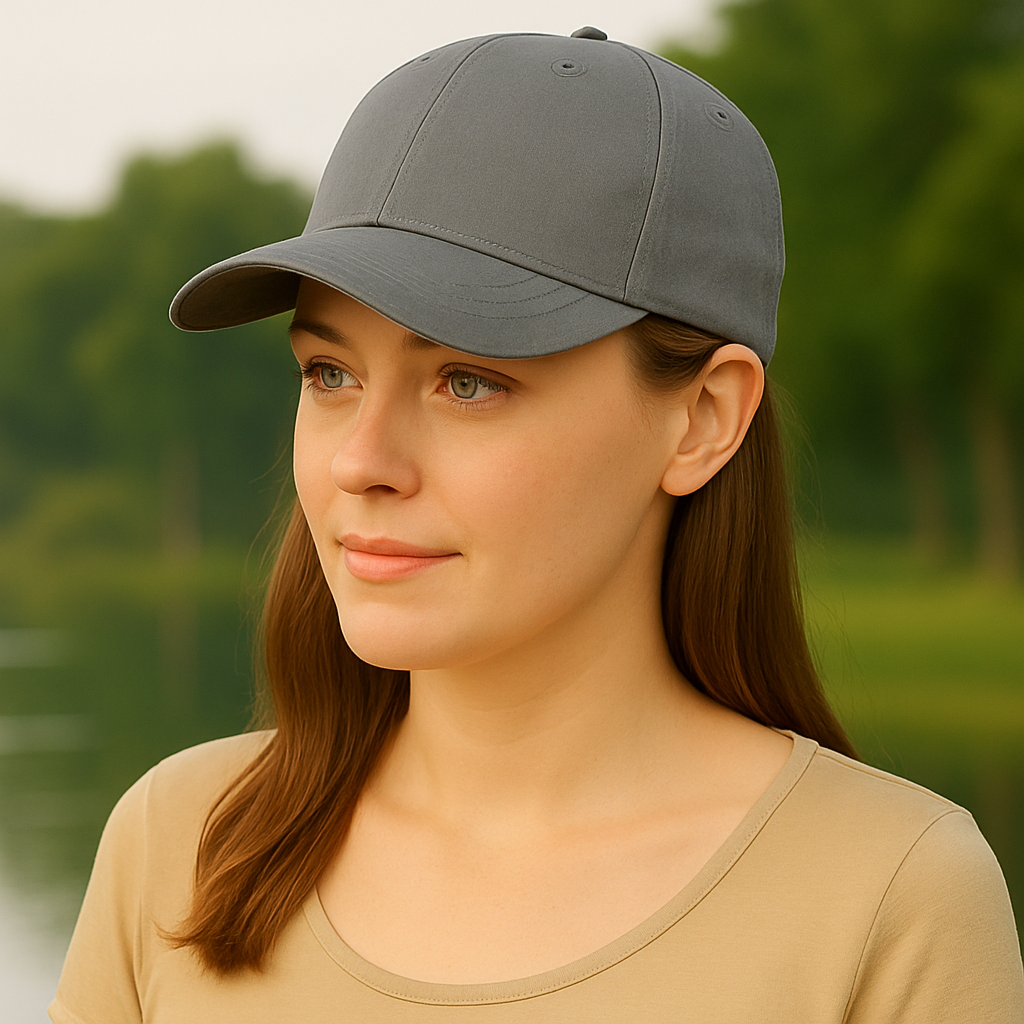 Men's Baseball Cap Pack of 2 - Lightweight Adjustable Cotton Hats - Beige, Grey