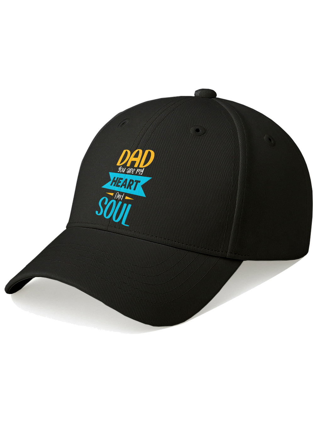 Mom & Dad Printed Baseball Cap Combo You Are My Heart & Soul Design Adjustable Unisex Cotton Caps