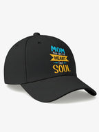 Mom & Dad Printed Baseball Cap Combo You Are My Heart & Soul Design Adjustable Unisex Cotton Caps
