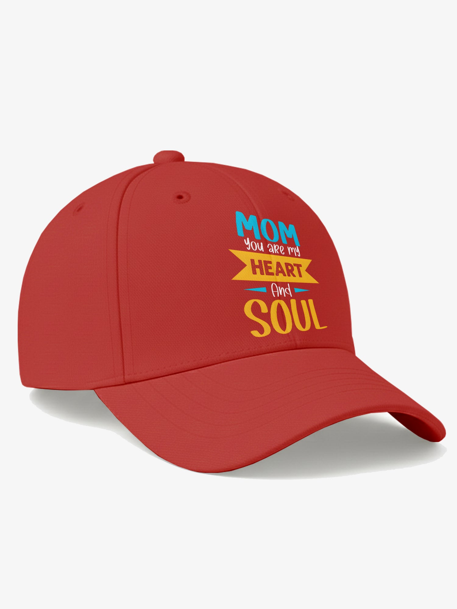 Mom & Dad Printed Baseball Cap Combo You Are My Heart & Soul Design Adjustable Unisex Cotton Caps
