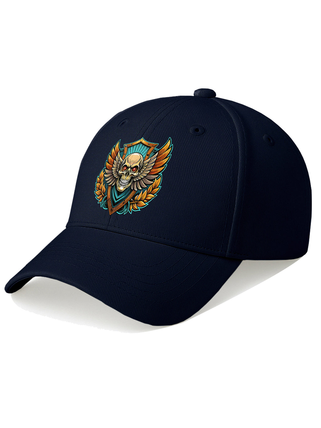 Premium Printed Baseball Cap for Men & Women Adjustable Unisex Casual Cap with Skull Wing Graphic