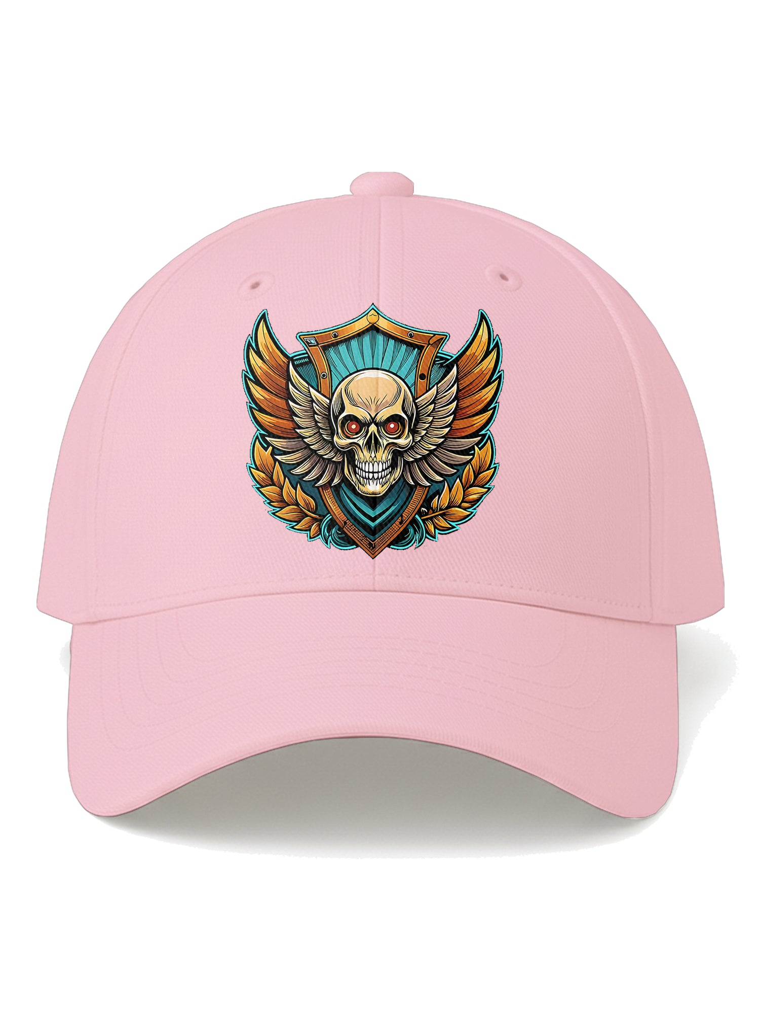 Premium Printed Baseball Cap for Men & Women Adjustable Unisex Casual Cap with Skull Wing Graphic