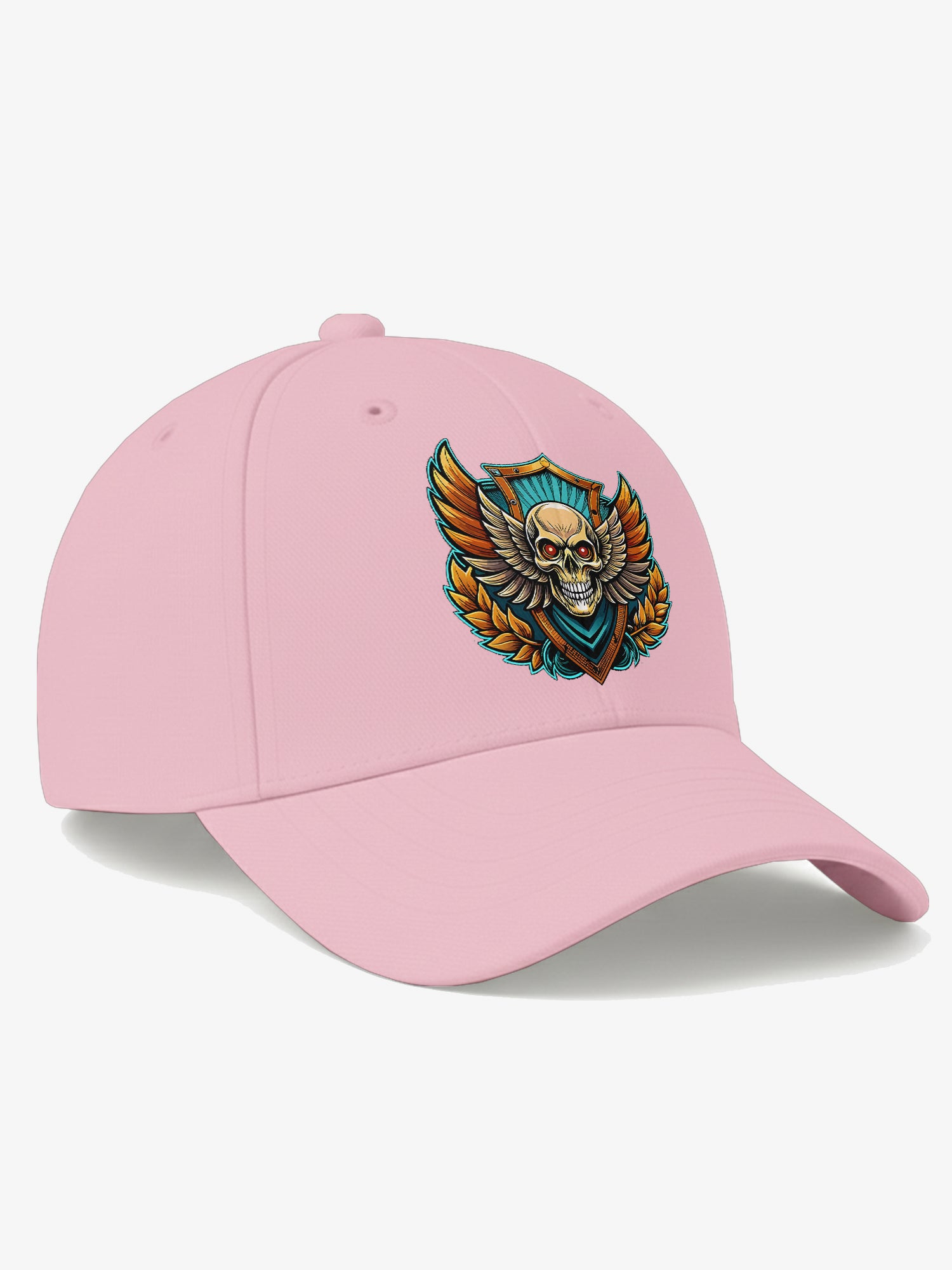 Premium Printed Baseball Cap for Men & Women Adjustable Unisex Casual Cap with Skull Wing Graphic