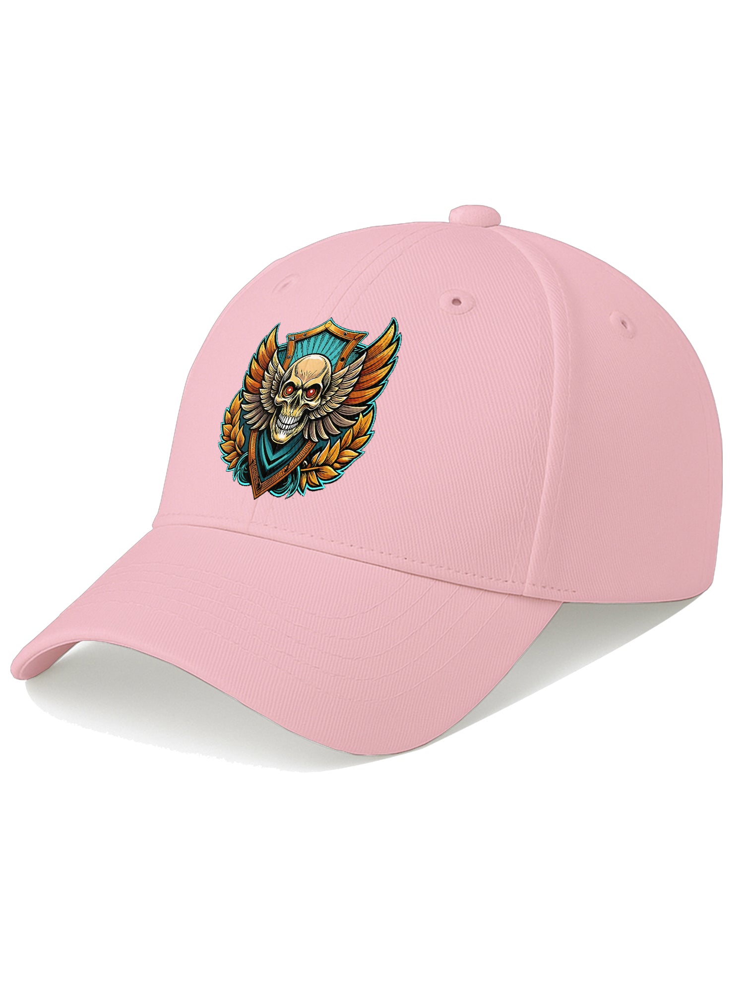 Premium Printed Baseball Cap for Men & Women Adjustable Unisex Casual Cap with Skull Wing Graphic