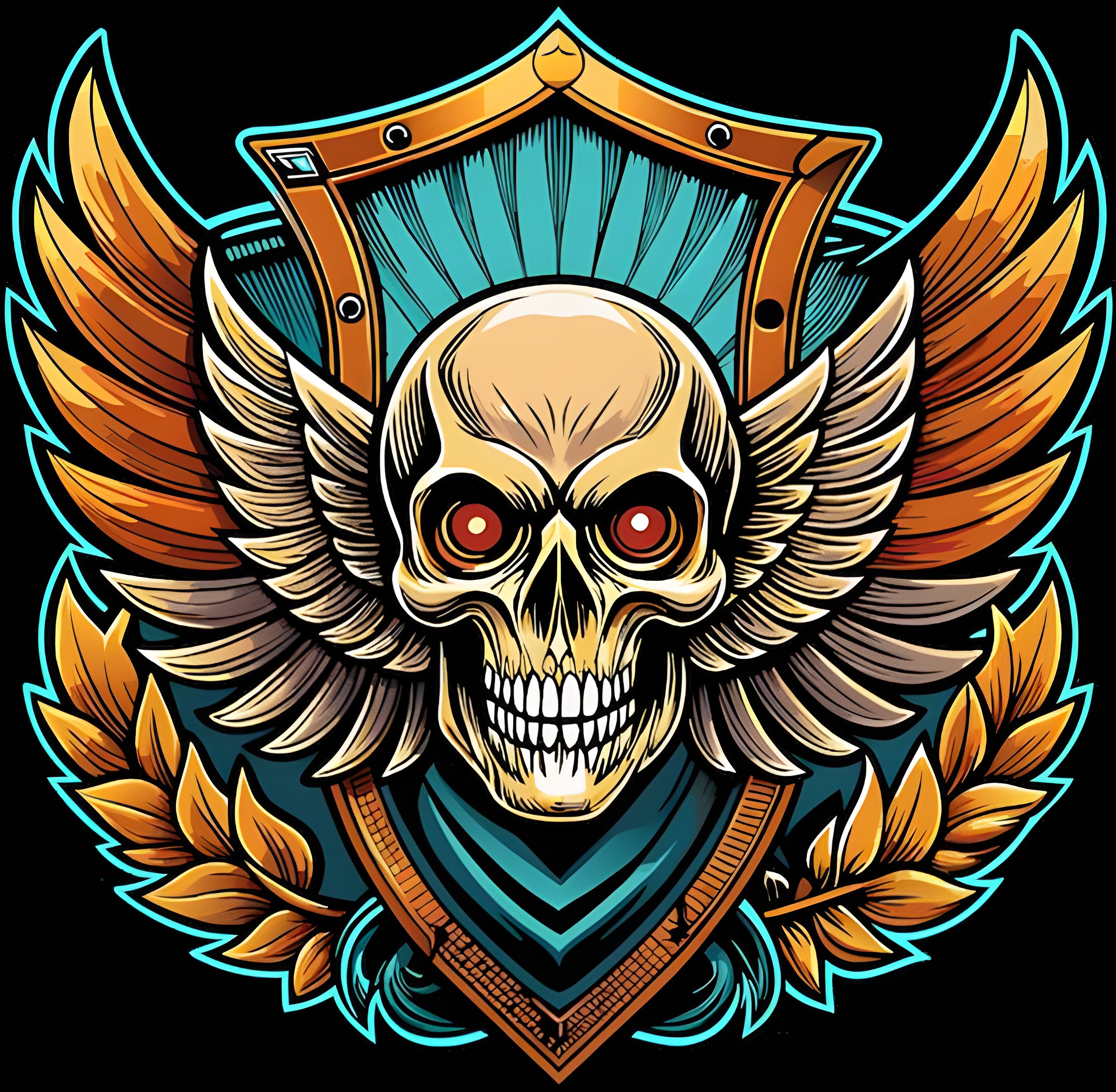 Premium Printed Baseball Cap for Men & Women Adjustable Unisex Casual Cap with Skull Wing Graphic