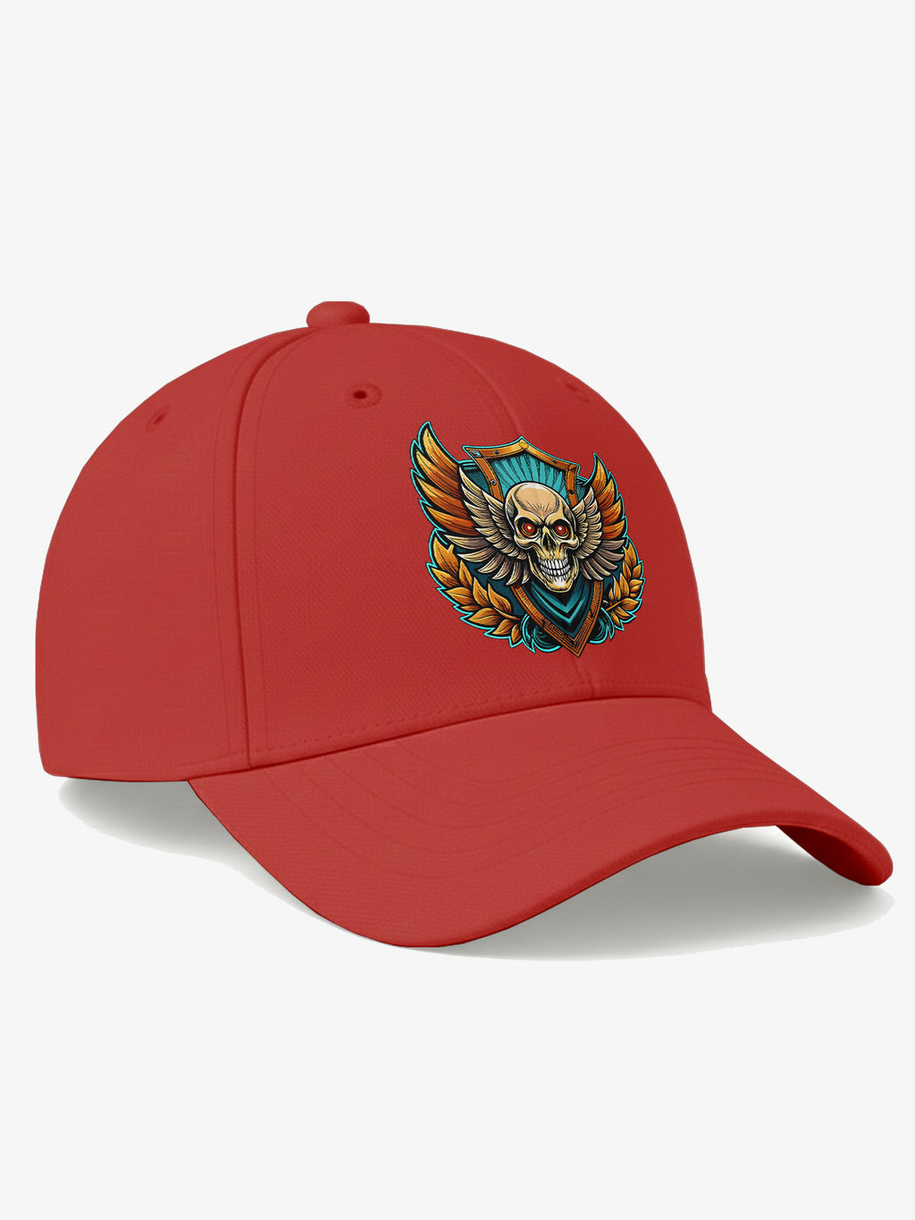 Premium Printed Baseball Cap for Men & Women Adjustable Unisex Casual Cap with Skull Wing Graphic