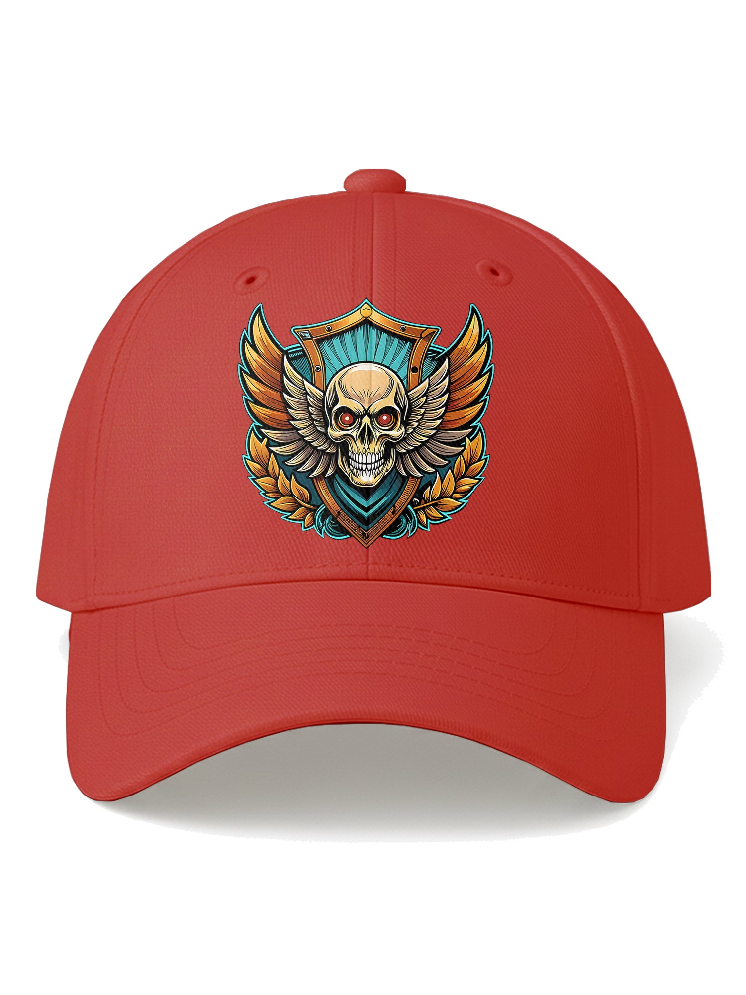 Premium Printed Baseball Cap for Men & Women Adjustable Unisex Casual Cap with Skull Wing Graphic
