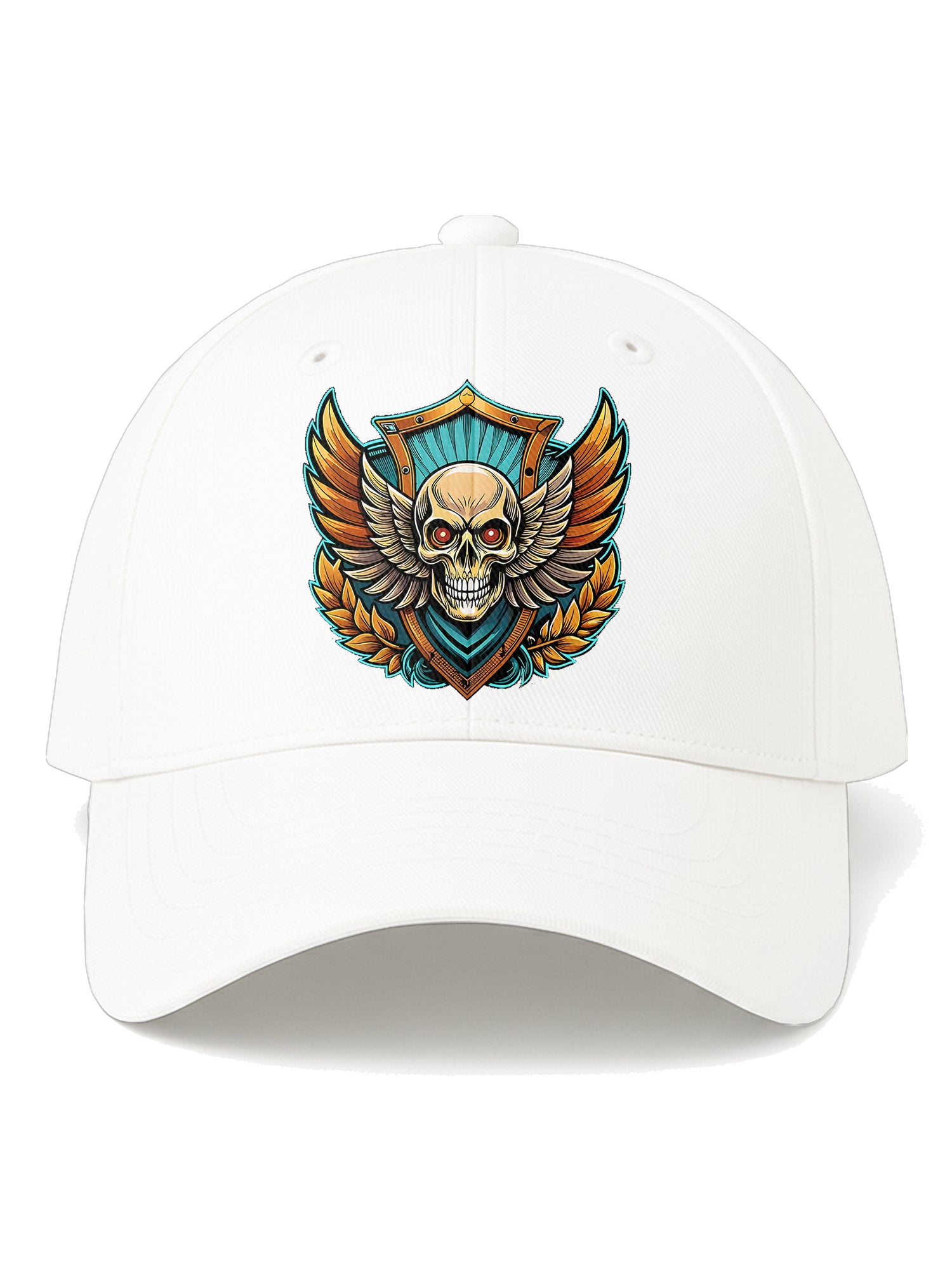 Premium Printed Baseball Cap for Men & Women Adjustable Unisex Casual Cap with Skull Wing Graphic