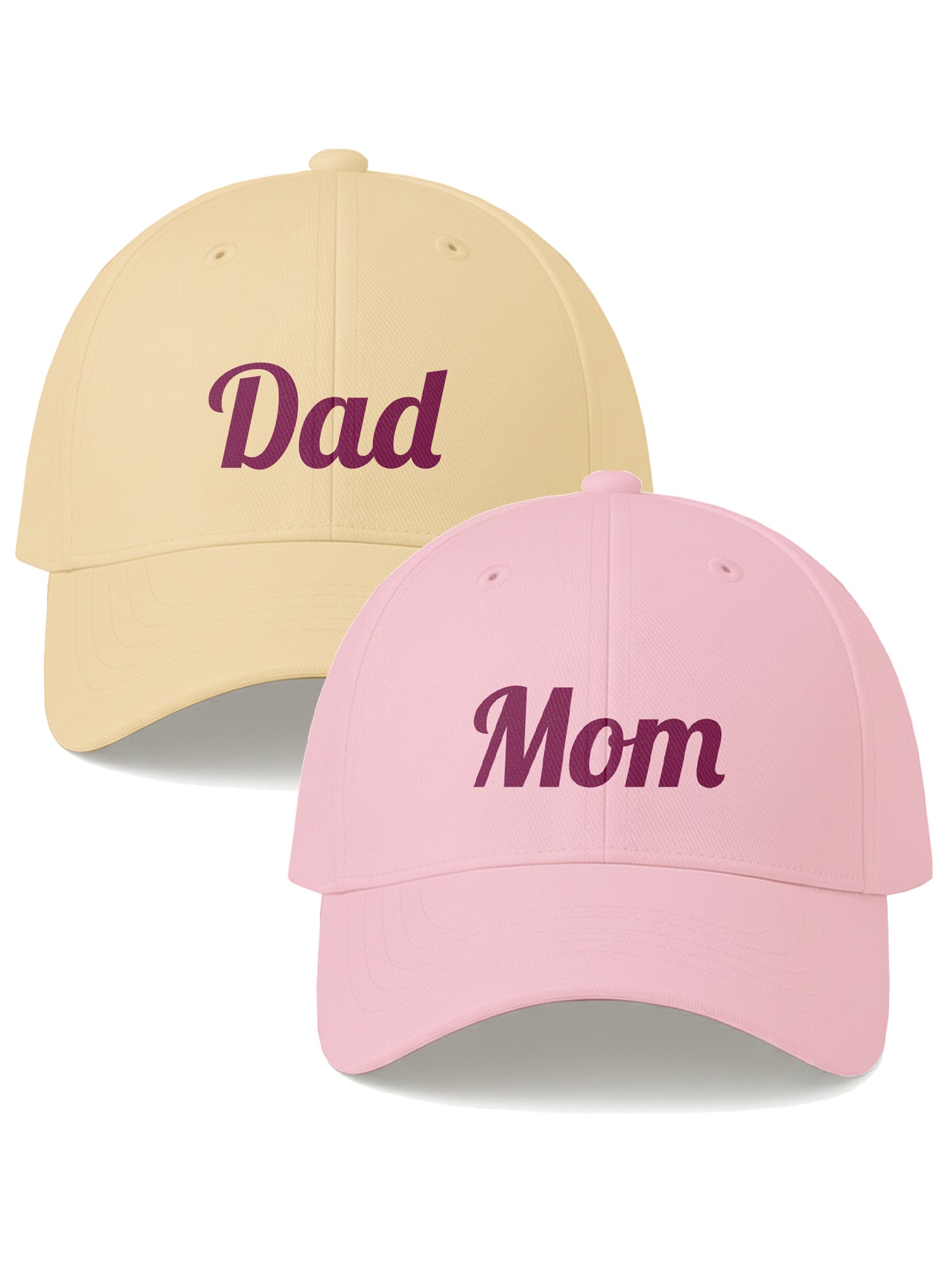 Mom Dad Printed Baseball Cap Combo Adjustable Matching Caps Parents Gift for Couples