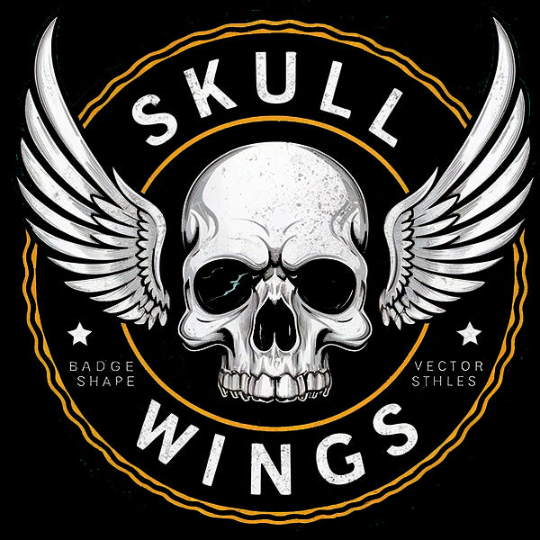 Skull Wings Printed Black Baseball Cap for Men & Women Adjustable Unisex Casual & Streetwear Cap