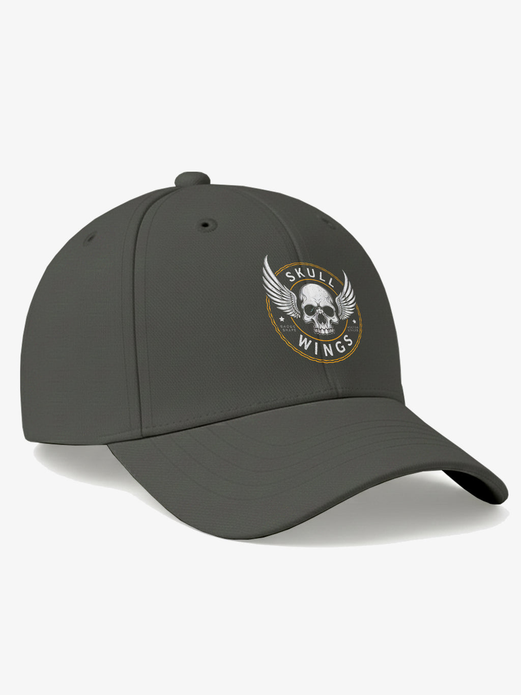 Skull Wings Printed Black Baseball Cap for Men & Women Adjustable Unisex Casual & Streetwear Cap