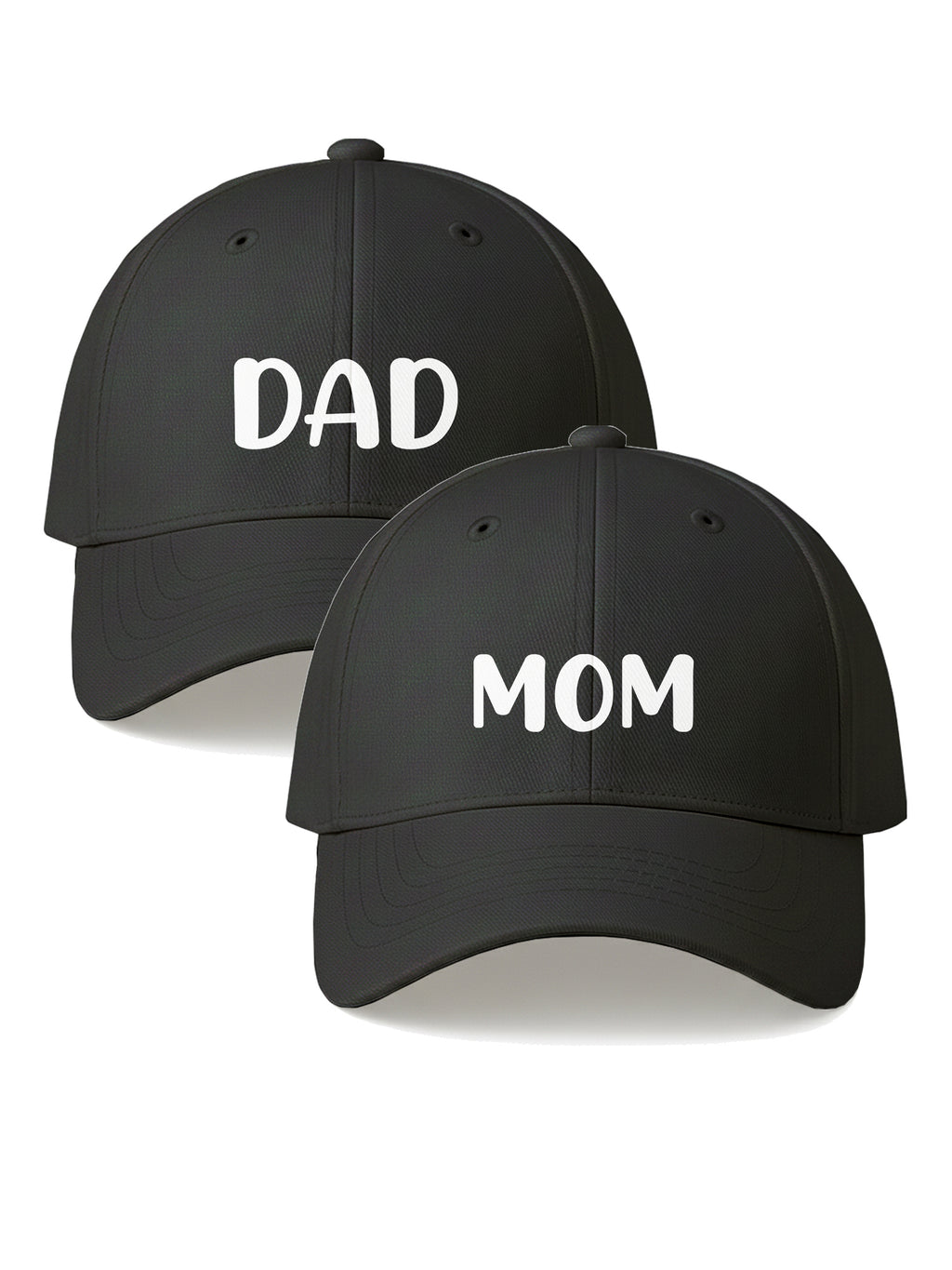 Mom Dad Cap Combo for Parents Gift Printed Adjustable Baseball Caps Casual Wear for Men and Women