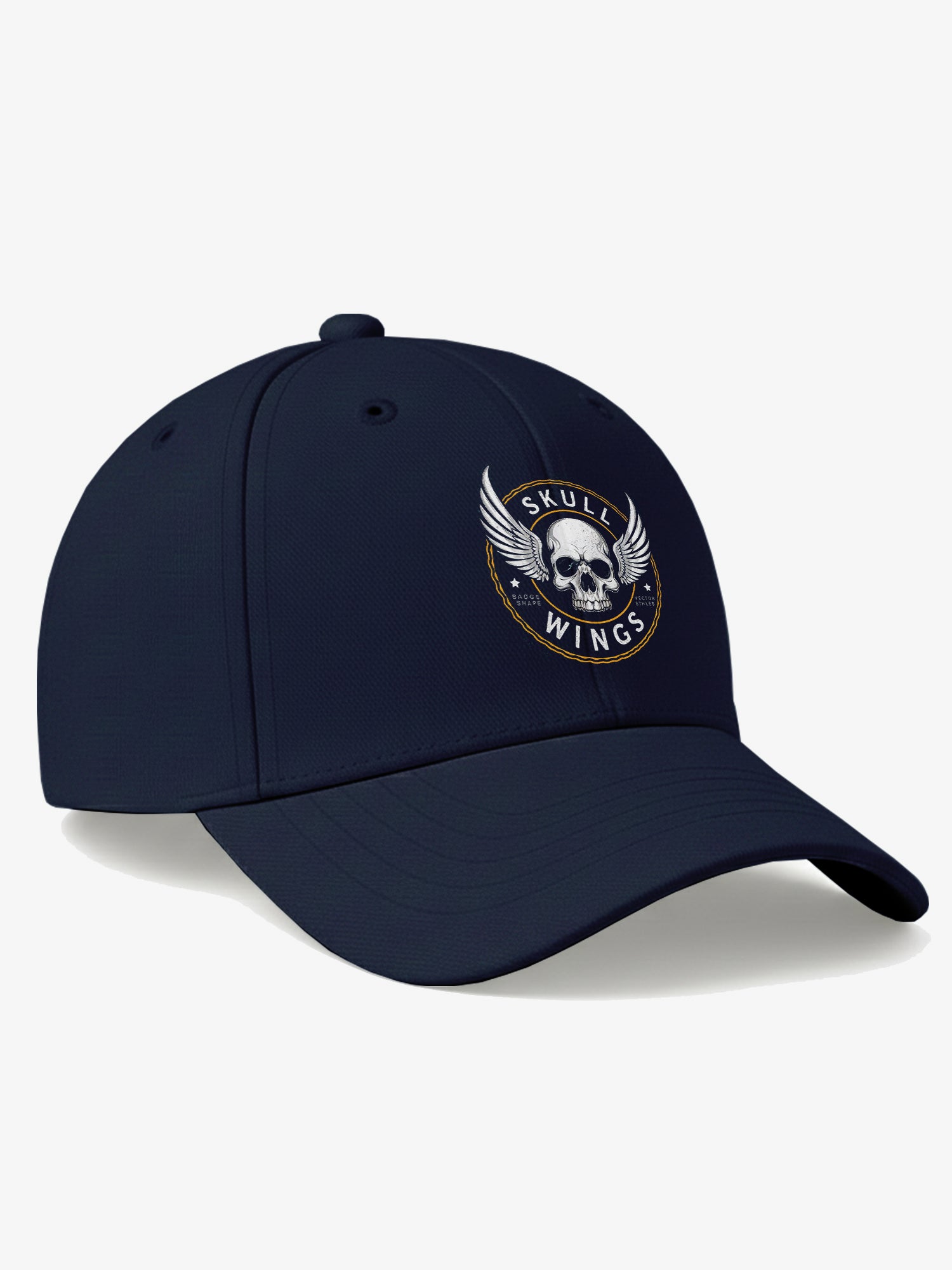 Skull Wings Printed Black Baseball Cap for Men & Women Adjustable Unisex Casual & Streetwear Cap