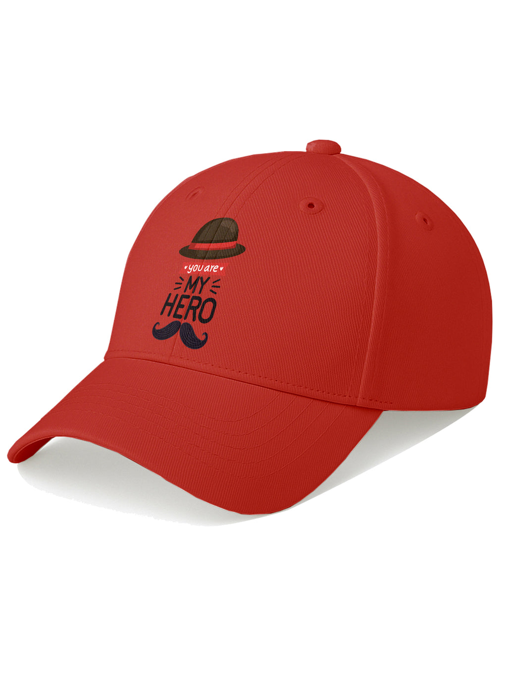 You Are My Hero Printed Red Baseball Cap Adjustable Unisex Casual Cap