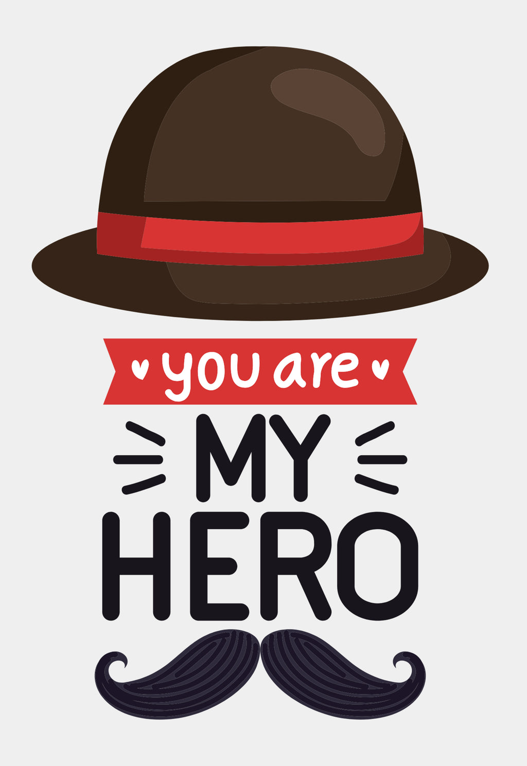 You Are My Hero Printed Red Baseball Cap Adjustable Unisex Casual Cap