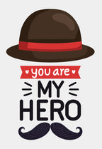 You Are My Hero Printed Red Baseball Cap Adjustable Unisex Casual Cap