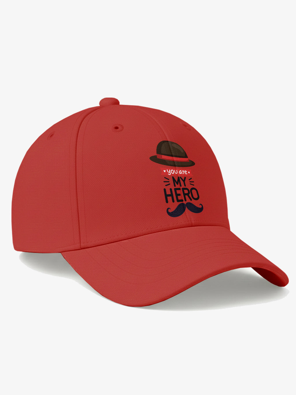 You Are My Hero Printed Red Baseball Cap Adjustable Unisex Casual Cap