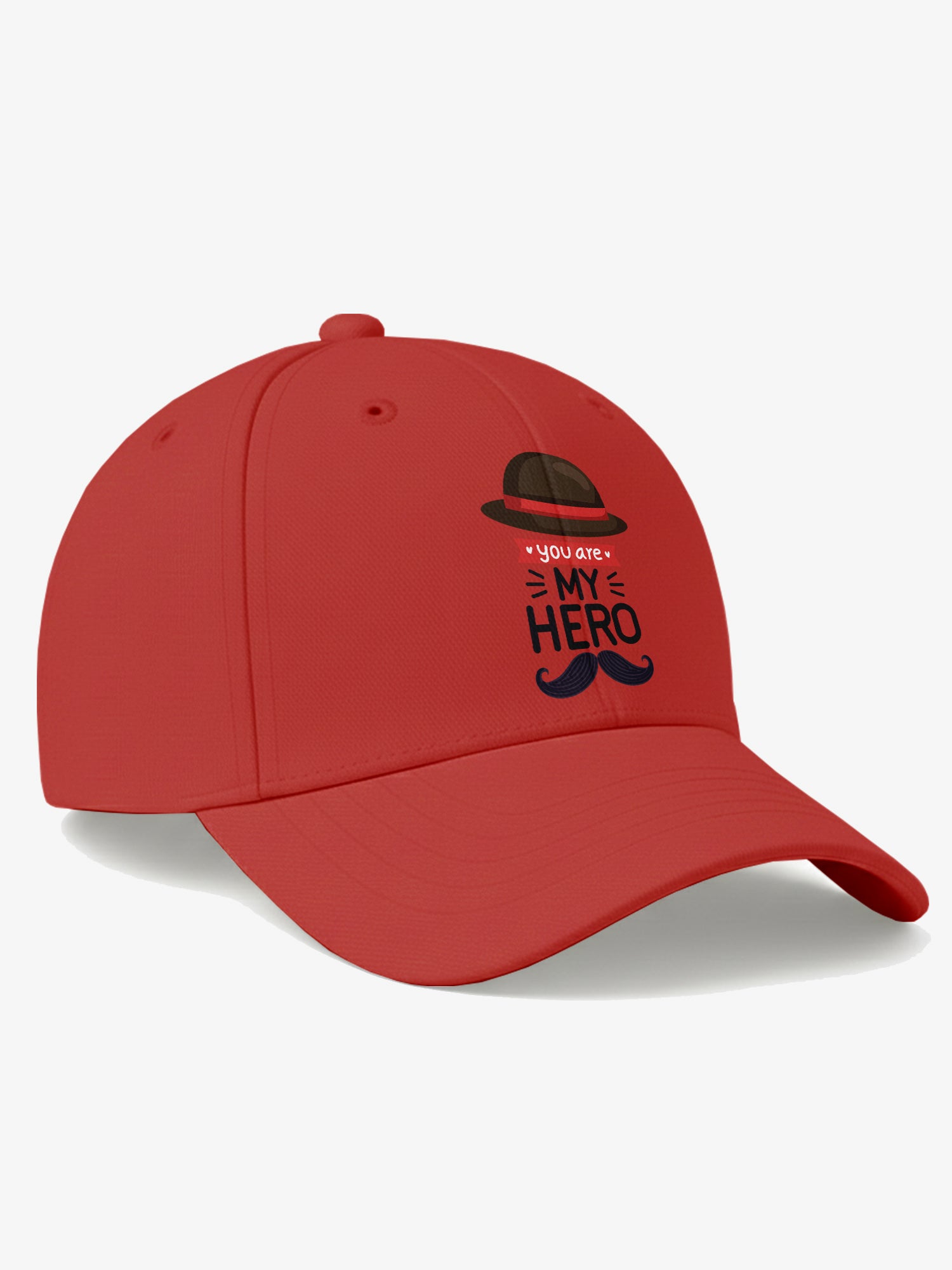 You Are My Hero Printed Red Baseball Cap Adjustable Unisex Casual Cap