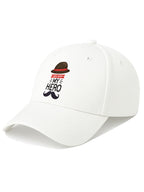 You Are My Hero Printed White Baseball Cap Adjustable Unisex Casual Cap