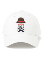 You Are My Hero Printed White Baseball Cap Adjustable Unisex Casual Cap