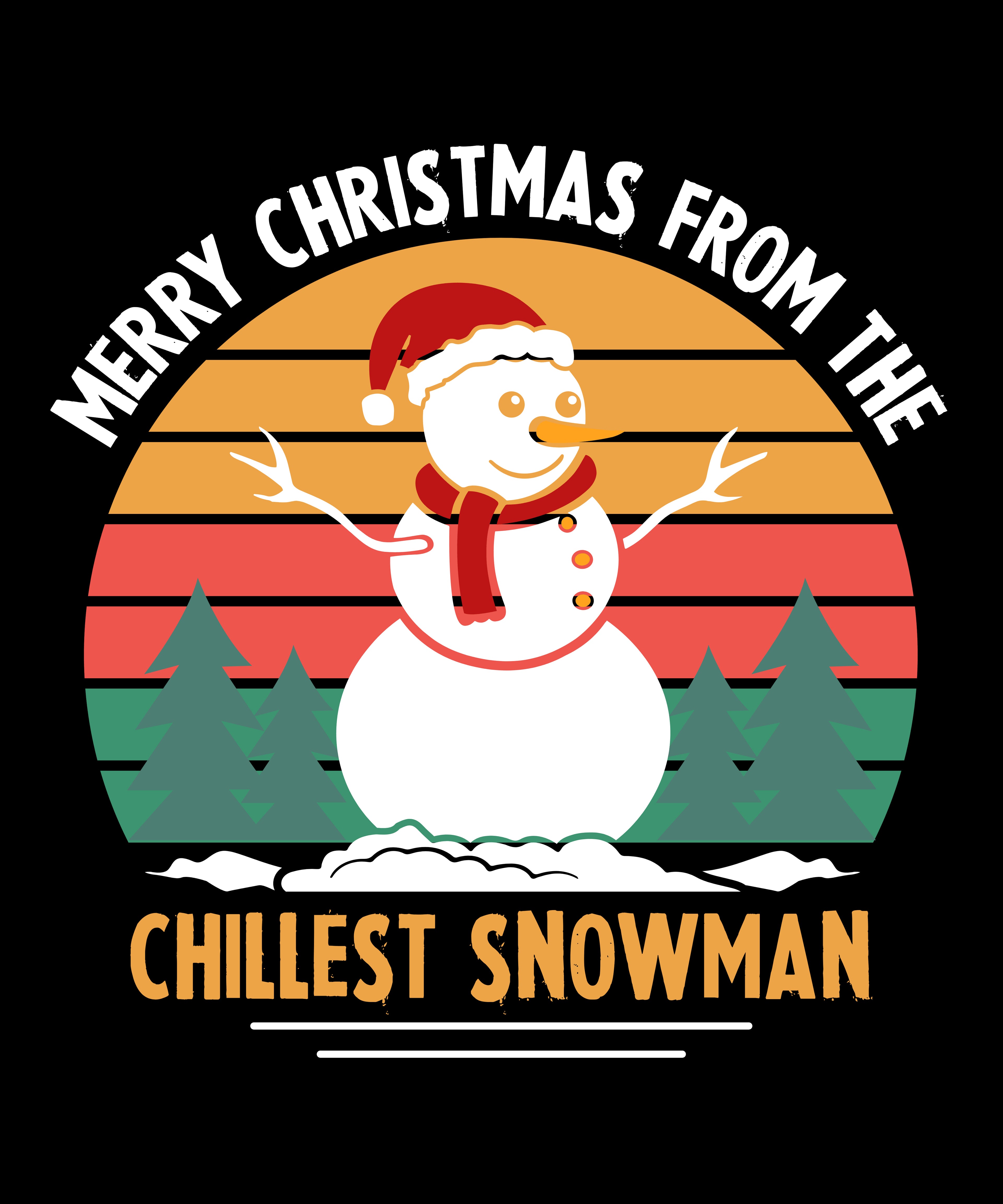 Men’s Christmas Hoodie – “Chillest Snowman” Festive Graphic Print