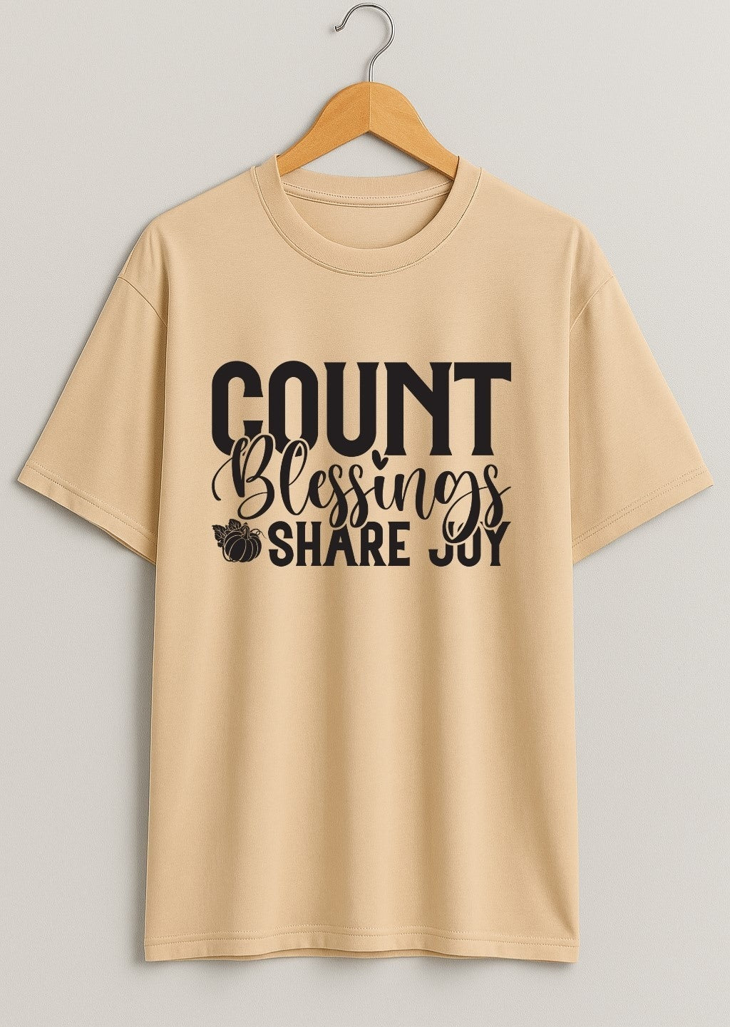 Men's Oversized Graphic Printed T-Shirt Relaxed, Comfort and Casual Tee - Beige