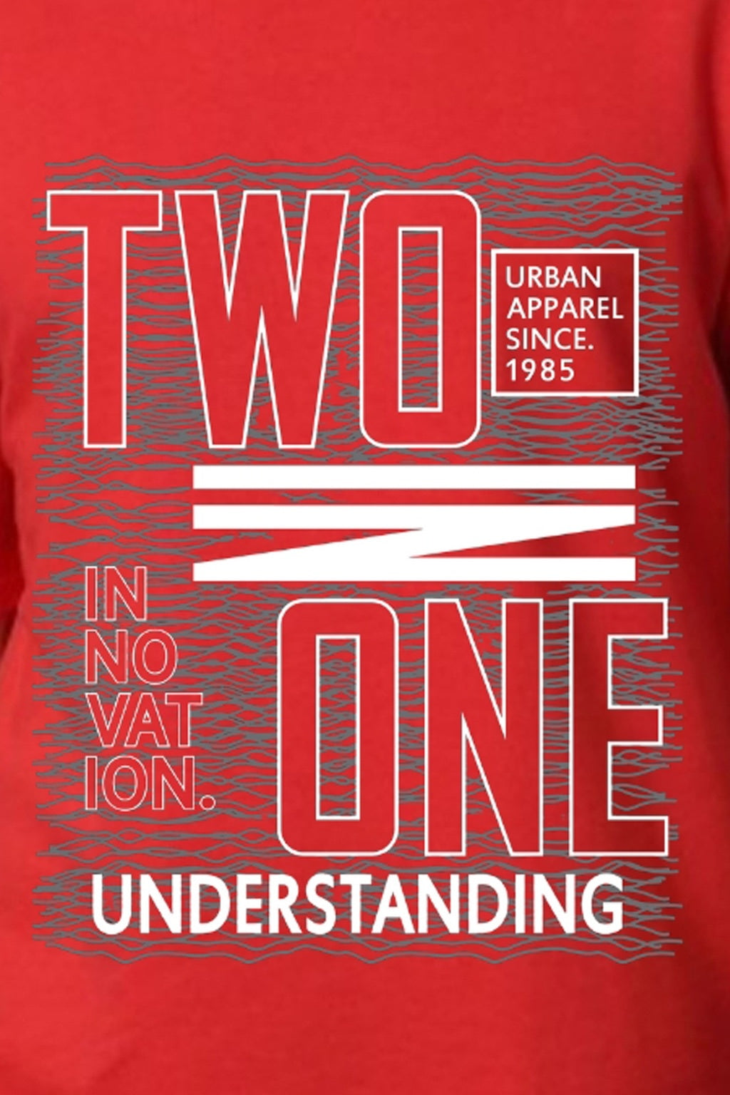 Men's Oversized Cotton Printed T-Shirt - Streetwear Style - Red